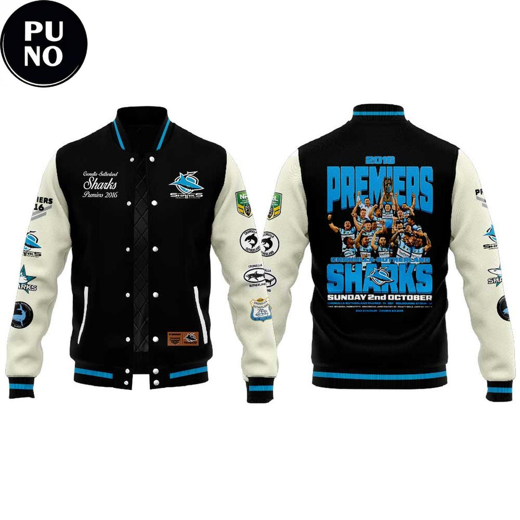 Cronulla Sharks 2026 Premiers Anniversary Range Baseball Jacket