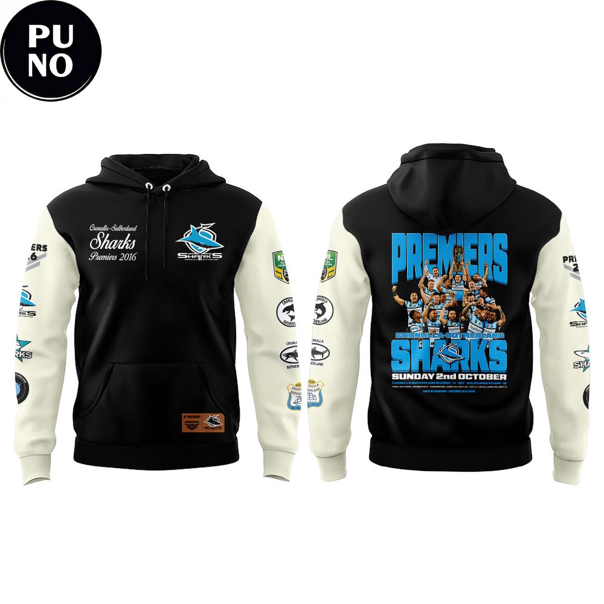 Cronulla Sharks 2026 Premiers Anniversary Range Hoodie