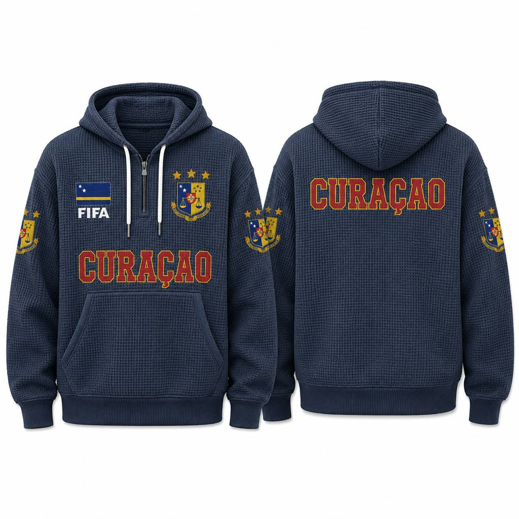 Curacao World Cup 2026 Waffle Quarter Zip Hoodie