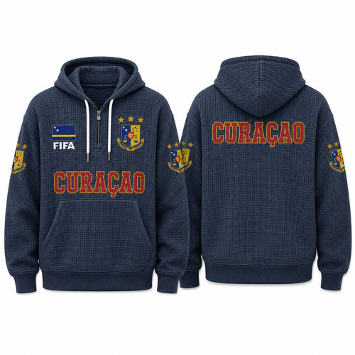Curacao World Cup 2026 Waffle Quarter Zip Hoodie