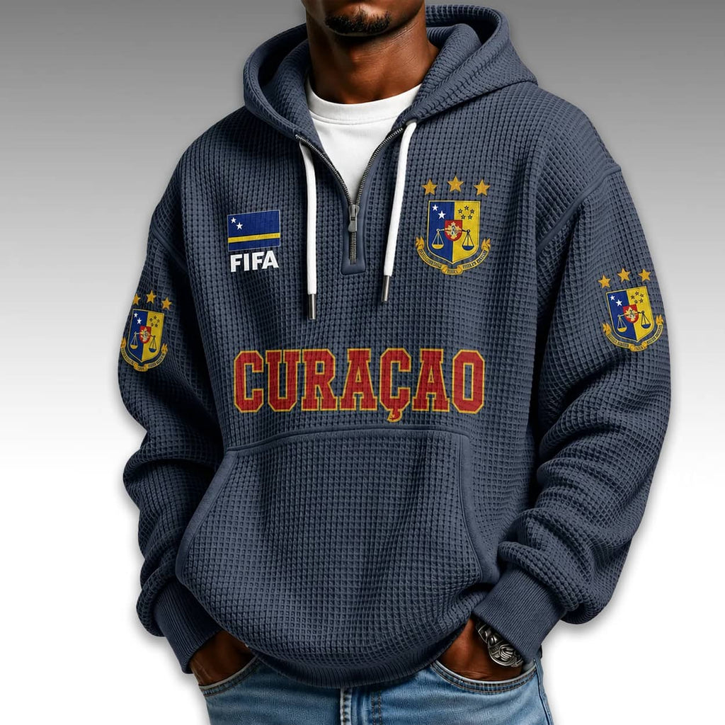 Curacao World Cup 2026 Waffle Quarter Zip Hoodie