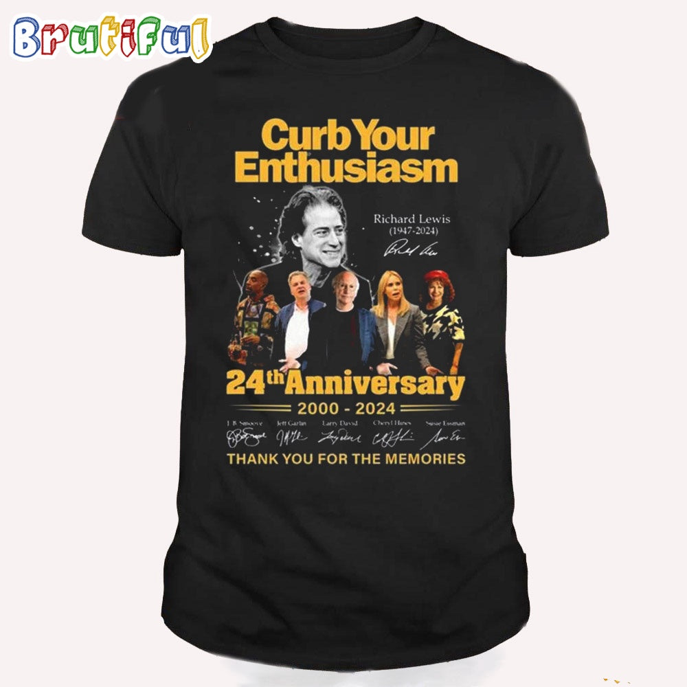 Curb Your Enthusiasm 24th Anniversary Thank You For The Memories Signatures T Shirt