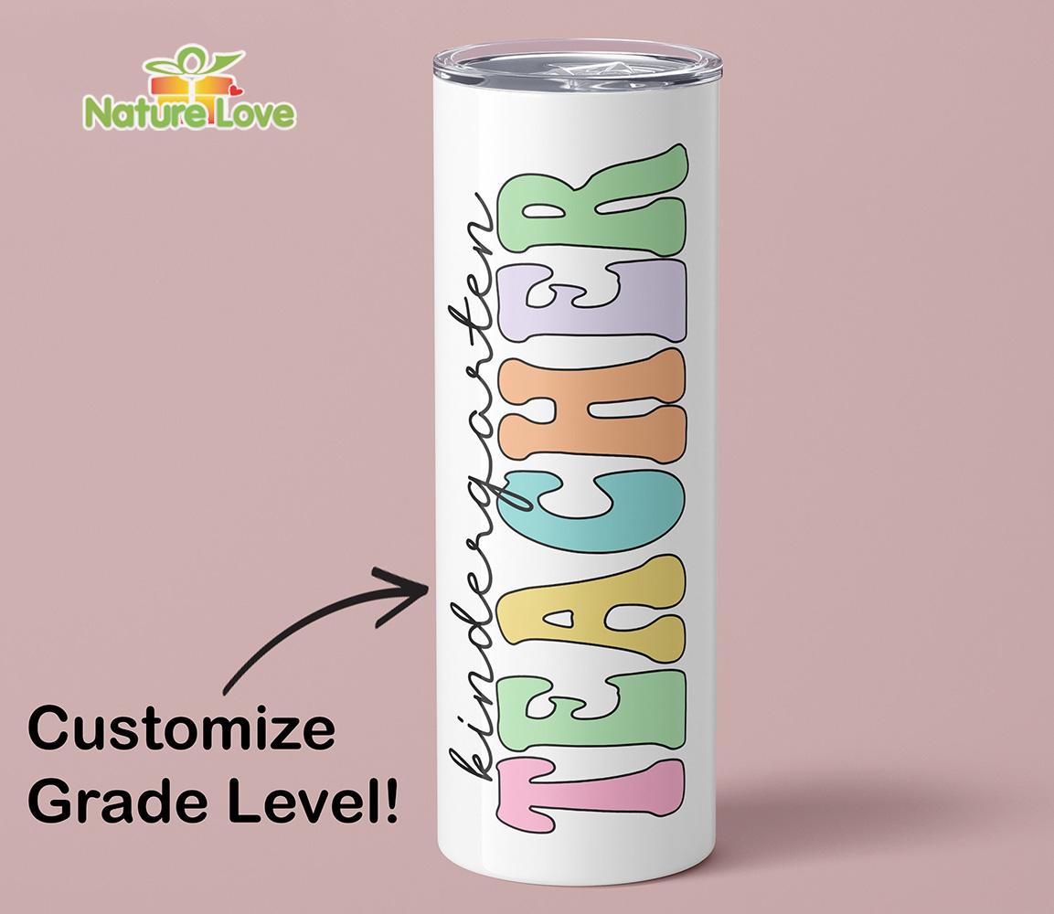 Custom Grade Level Teacher 20 oz Tumbler Back to School Gifts