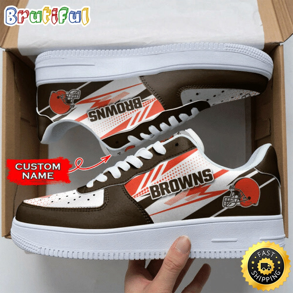 Custom NFL Cleveland Browns Air Force 1 Shoes Sports Sneaker For Fans