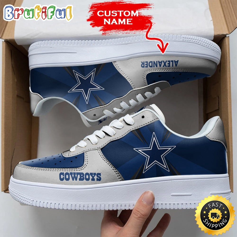 Custom NFL Dallas Cowboys Air Force 1 Shoes Versatile AF1 Series