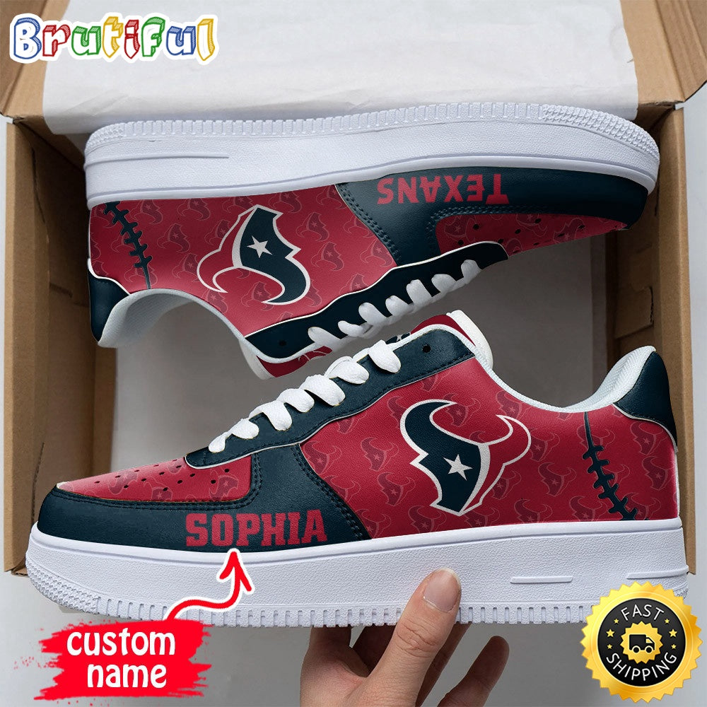 Custom NFL Houston Texans Air Force 1 Shoes Fashionable Air Force 1