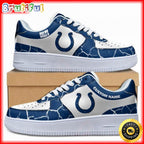 Custom NFL Indianapolis Colts Air Force 1 Shoes Sneaker Football Shoes For Fans