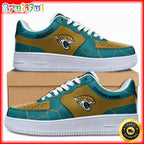 Custom NFL Jacksonville Jaguars Air Force 1 Shoes Sneaker Football Shoes For Fans