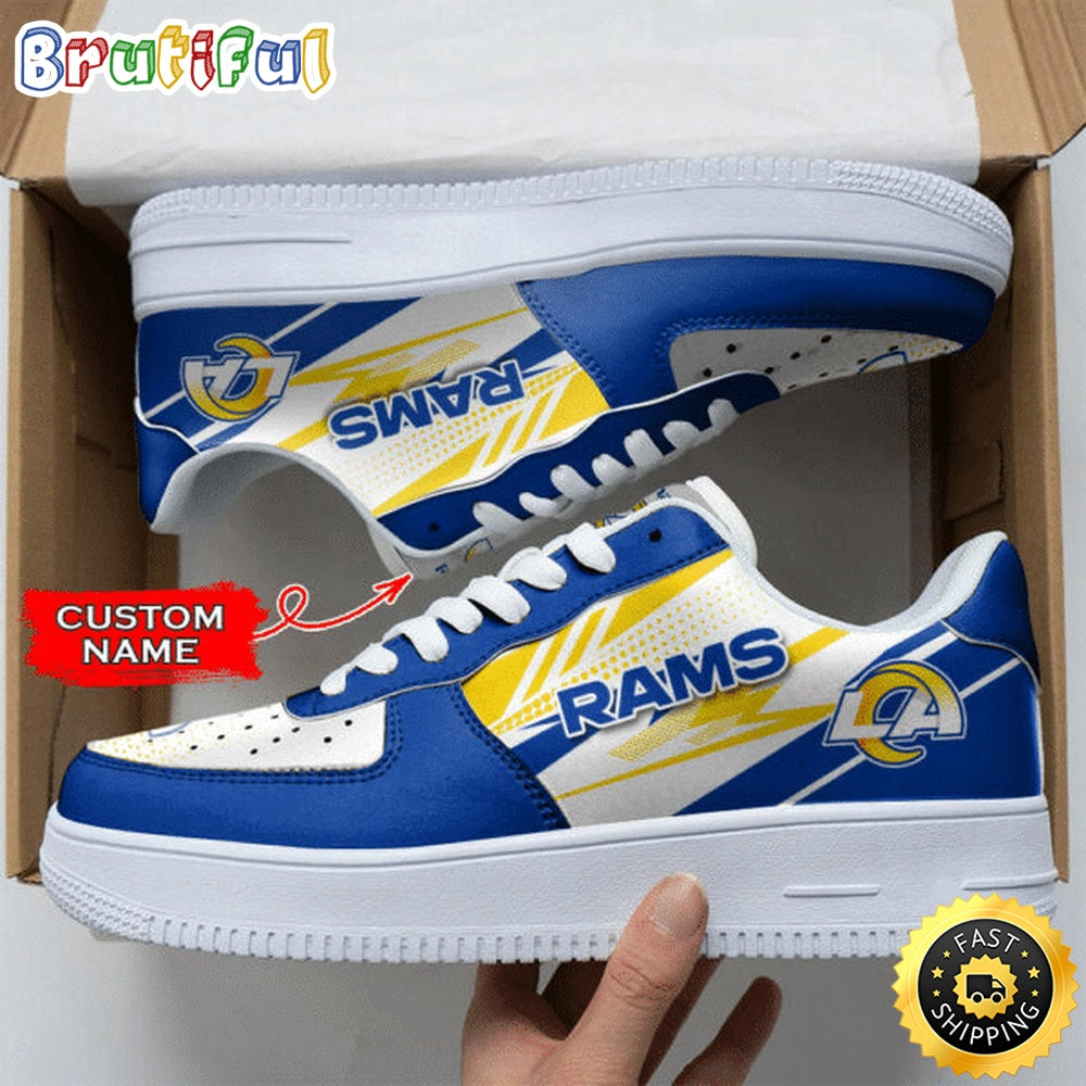 Custom NFL Los Angeles Rams Air Force 1 Shoes Sports Sneaker For Fans