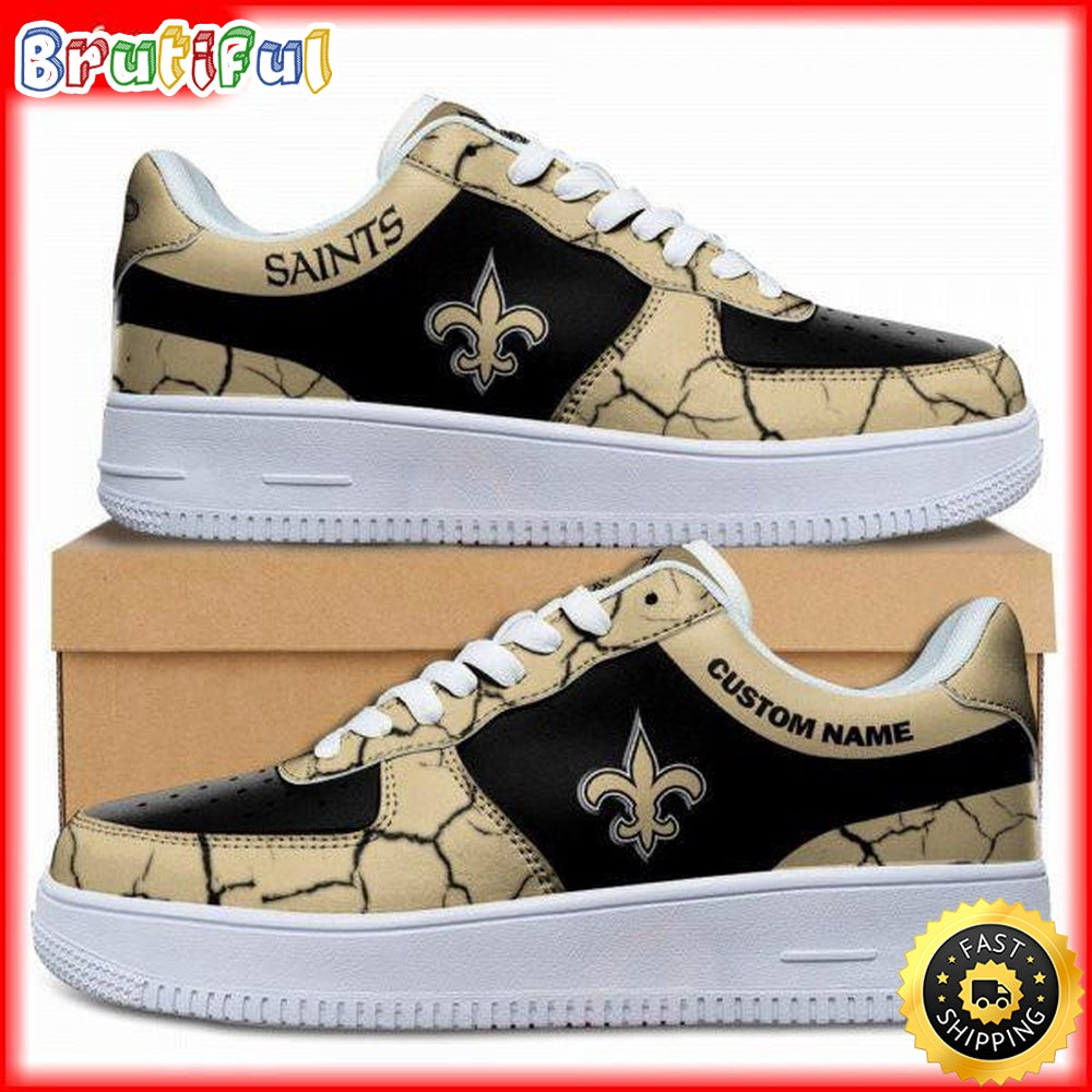 Custom NFL New Orleans Saints Air Force 1 Shoes Sneaker Football Shoes For Fans