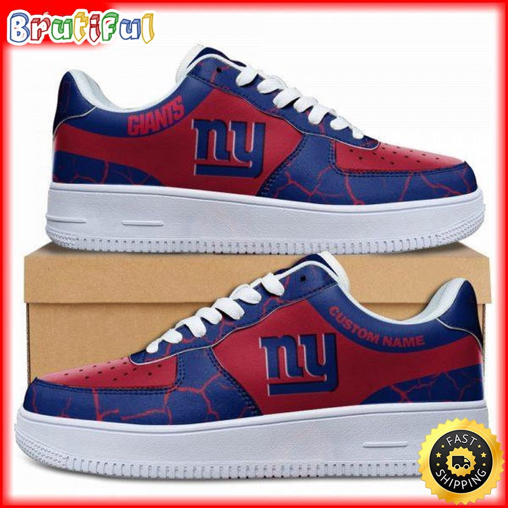 Custom NFL New York Giants Air Force 1 Shoes Sneaker Football Shoes For Fans