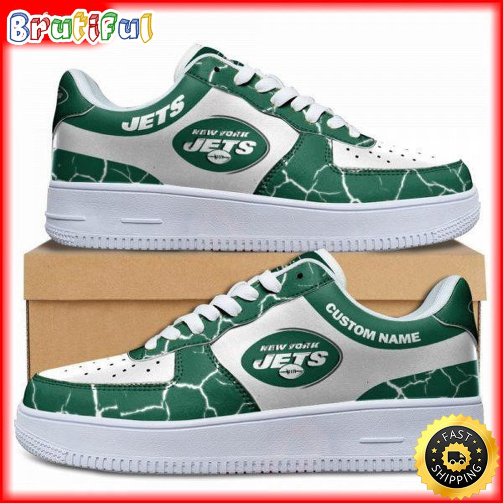 Custom NFL New York Jets Air Force 1 Shoes Sneaker Football Shoes For Fans