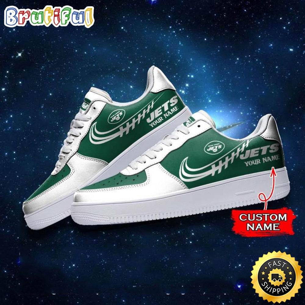 Custom NFL New York Jets Air Force 1 Shoes Sneaker Football Shoes For Sport Fans
