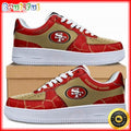 Custom NFL San Francisco 49ers Air Force 1 Shoes Sneaker Football Shoes For Fans