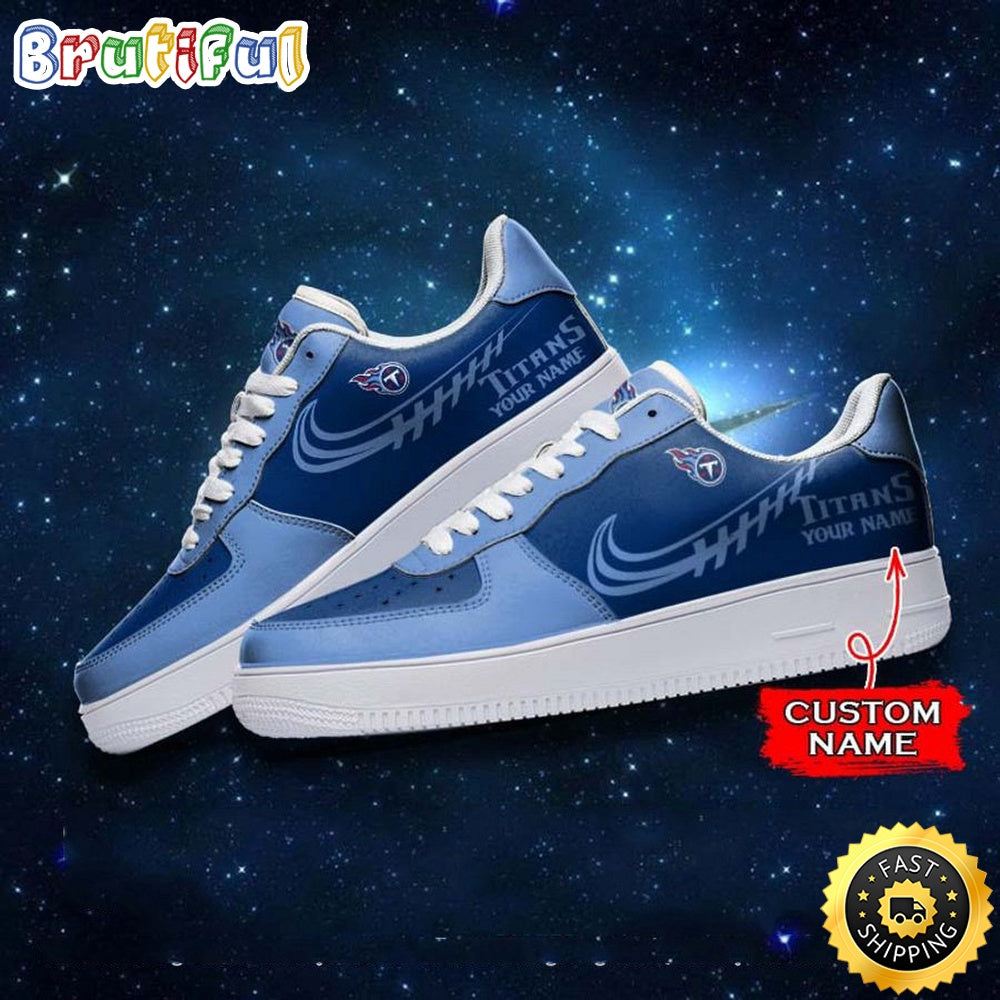Custom NFL Tennessee Titans Air Force 1 Shoes Sneaker Football Shoes For Sport Fans