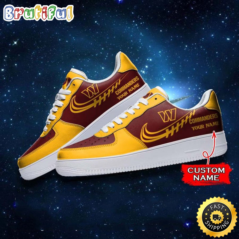 Custom NFL Washington Commanders Air Force 1 Shoes Sneaker Football Shoes For Sport Fans