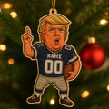 Custom Trump Football Dallas Cowboys 2026 Christmas Ornament