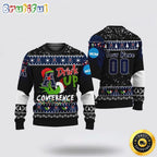Custom NCAA American Athletic Conference Ugly Christmas Sweater Grinch Drink Up Christmas Gift For Football Fans