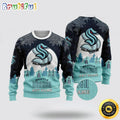 Custom NHL Seattle Kraken Christmas Ugly Sweater Xmas Sweater For Fans
