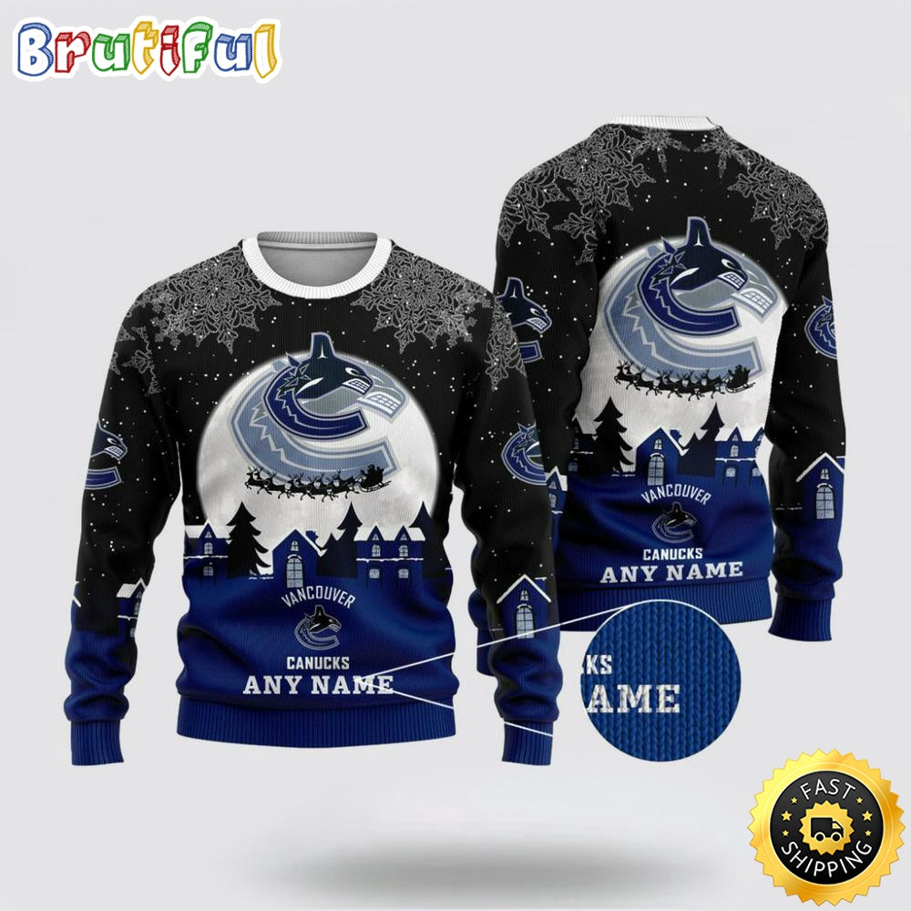 Custom NHL Vancouver Canucks Christmas Ugly Sweater Xmas Sweater For Fans