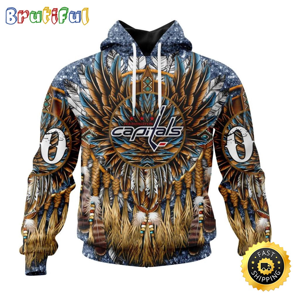 Customized NHL Washington Capitals Hoodie Special Native Costume Design 3D Hoodie Unisex Tshirt Hoodie