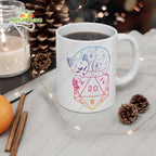 D20 Cat Dungeons and Dragons Mug DnD Gift
