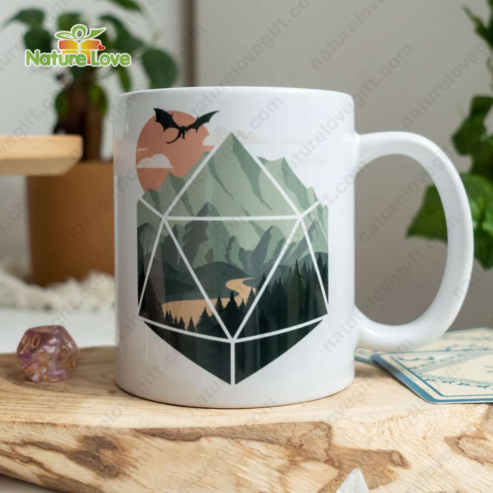 D20 Scene Mug DnD Dungeons and Dragons Gift
