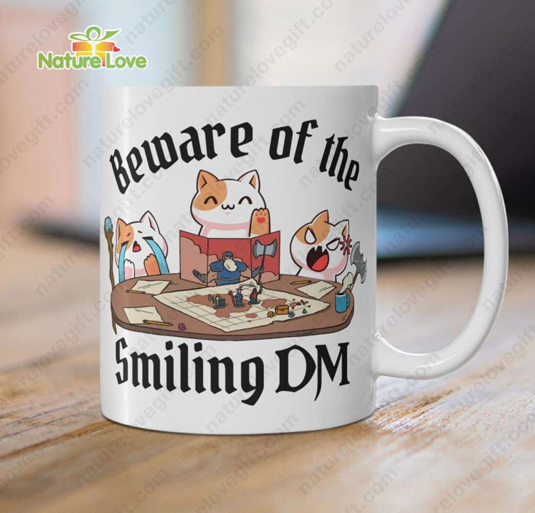 DND Cat Dice Mug DnD Dungeons and Dragons Gift