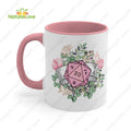 DND Flower Dice Coffee Mug DnD Dungeons and Dragons Gift