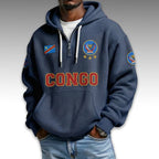 DR Congo World Cup 2026 Waffle Quarter Zip Hoodie