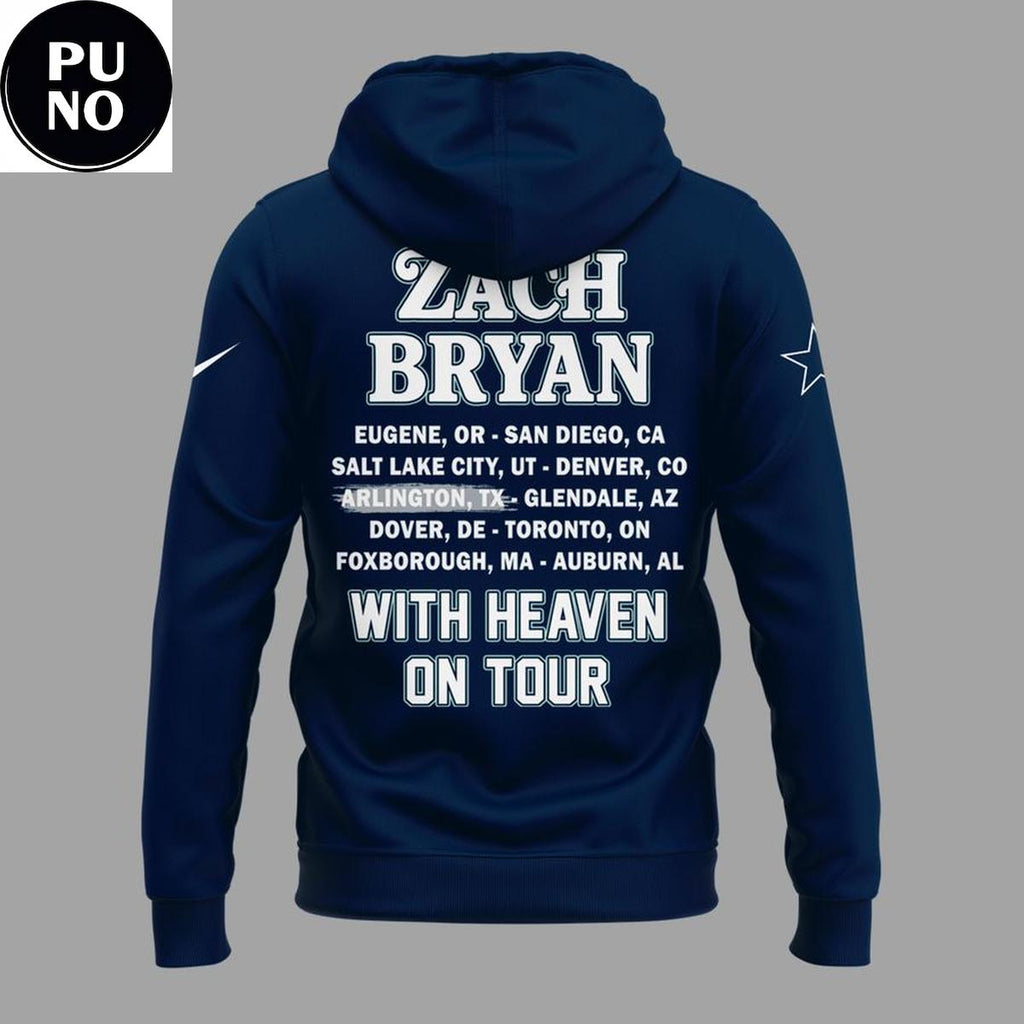 Dallas Cowboy x Zach Bryan With Heaven On Tour 2026 Hoodie T-shirt