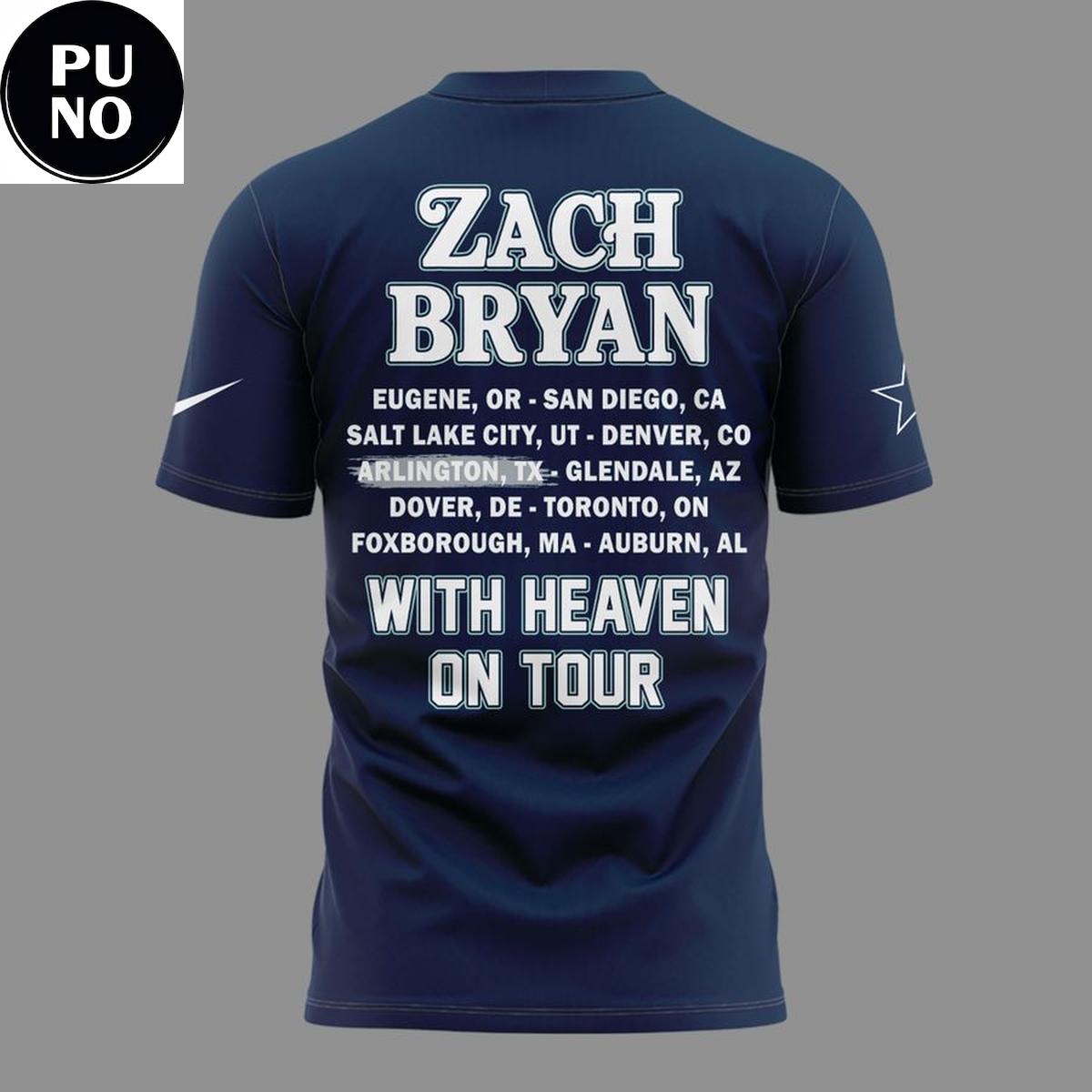 Dallas Cowboy x Zach Bryan With Heaven On Tour 2026 Hoodie T-shirt