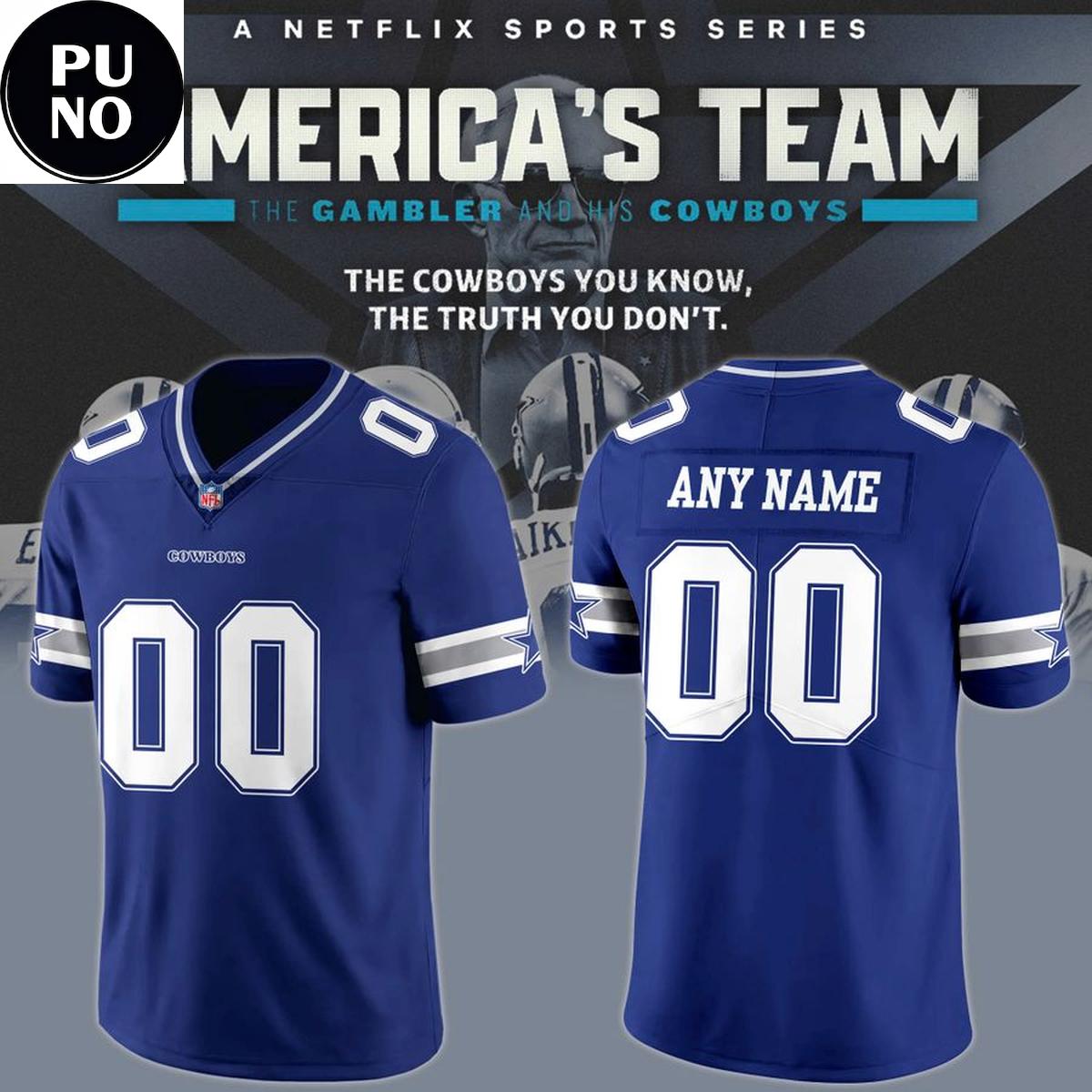 Dallas Cowboys 1996 Authentic Throwback Retired Personalized Football Jersey