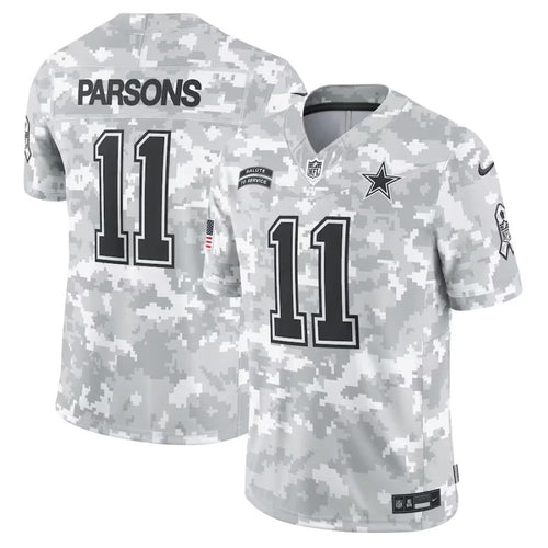 Dallas Cowboys 2024 NFL Salute to Service Club Arctic Camo Custom Football Jersey