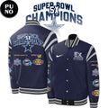 Dallas Cowboys 5 Time Super Bowl Champions Patch Throwback Baseball Jacket