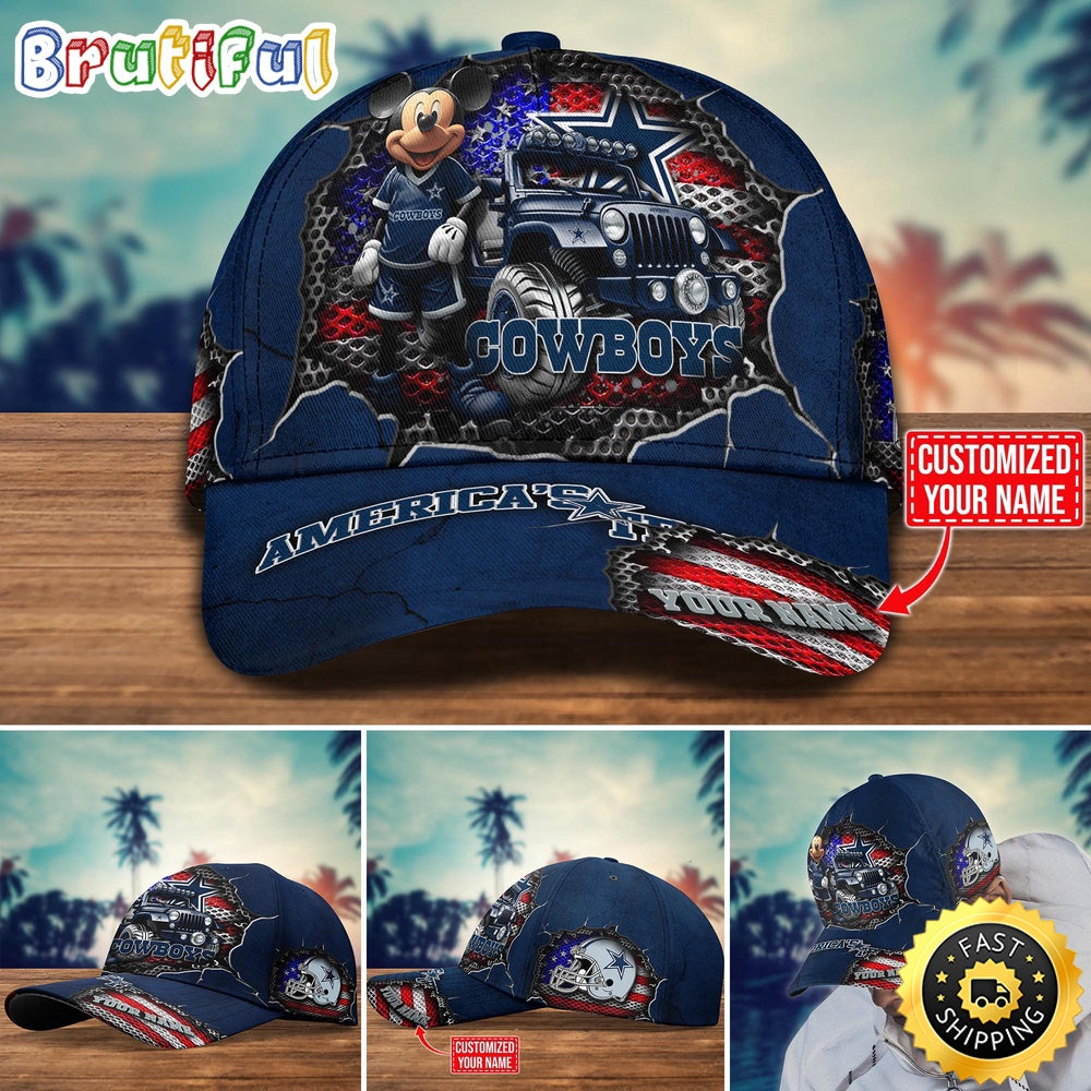 Dallas Cowboys Baseball Cap Mickey Mouse Customize Cap