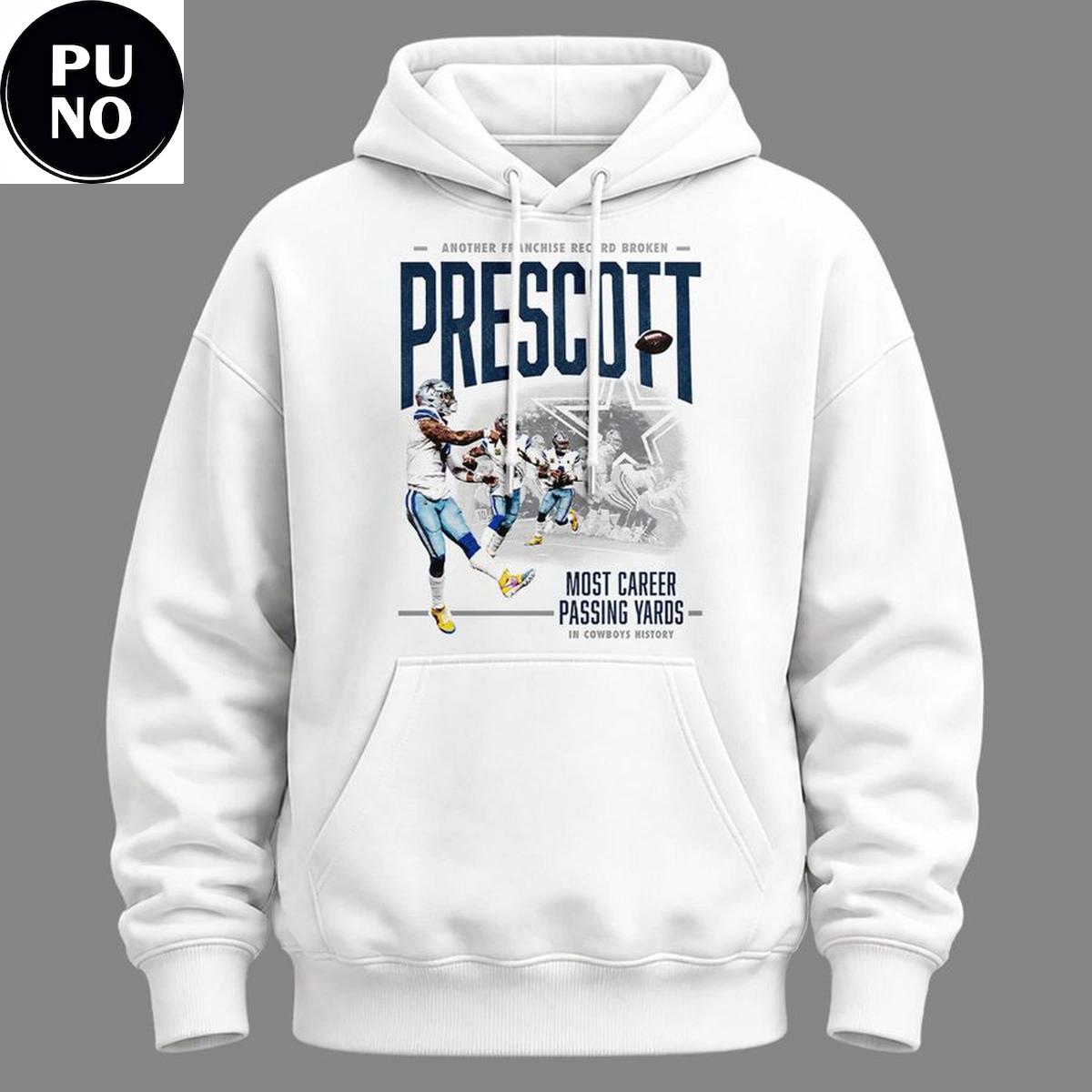 Dallas Cowboys Dak Prescott Most Career Passing Yards 2026 Hoodie T-Shirt