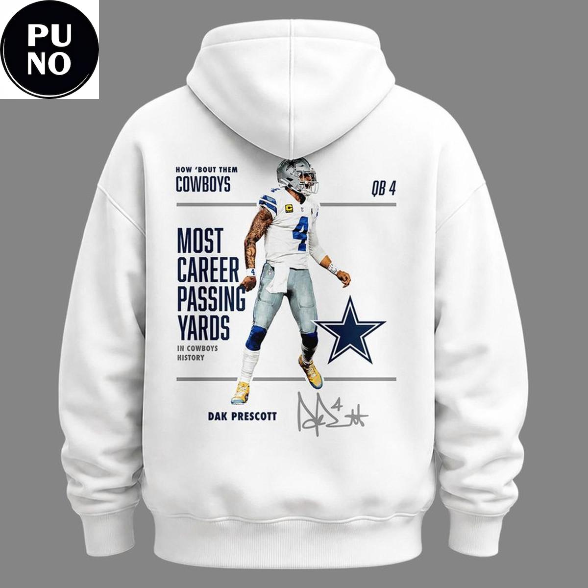 Dallas Cowboys Dak Prescott Most Career Passing Yards 2026 Hoodie T-Shirt
