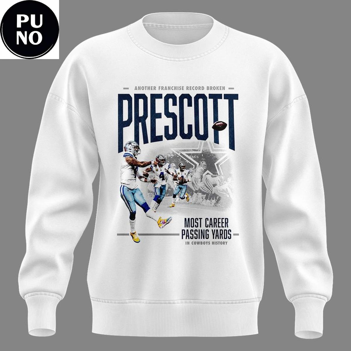Dallas Cowboys Dak Prescott Most Career Passing Yards 2026 Hoodie T-Shirt