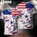 Dallas Cowboys Happy Independence Day 4th Of July 3D T Shirt