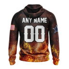 Personalized NFL Dallas Cowboys Hoodie Honor Firefighters First Responders All Over Print 3D Hoodie
