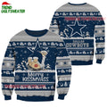 Dallas Cowboys Merrykissmyass Funny Santa Claus Christmas Ugly Sweater