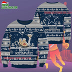 Dallas Cowboys Merrykissmyass Funny Santa Claus Christmas Ugly Sweater