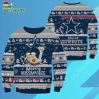 Dallas Cowboys Merrykissmyass Funny Santa Claus Christmas Ugly Sweater