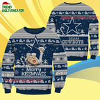 Dallas Cowboys Merrykissmyass Funny Santa Claus Christmas Ugly Sweater