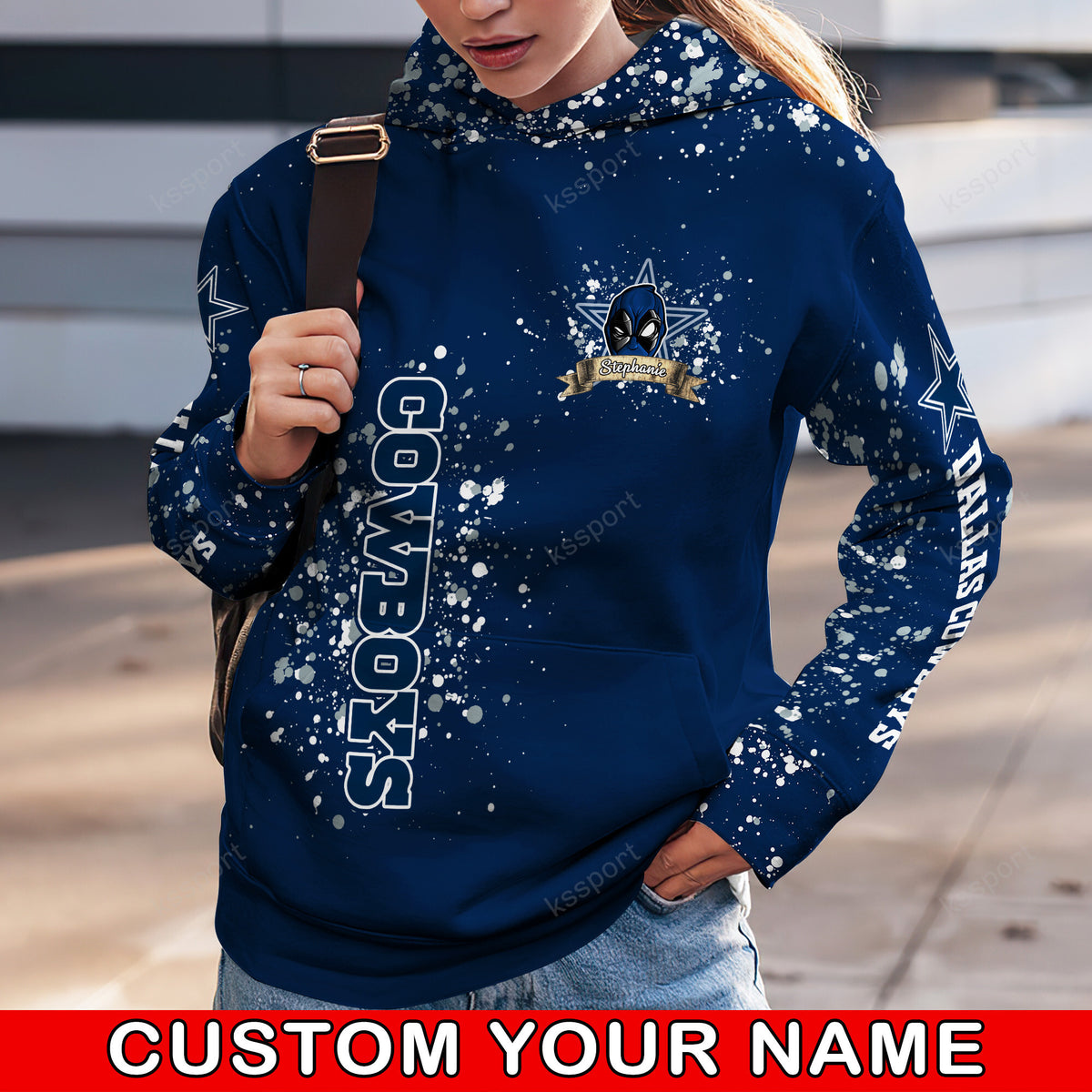 Custom NFL Dallas Cowboys Hoodie Leggings Rock Paper Scissors Throat Punch I Win Hoodie