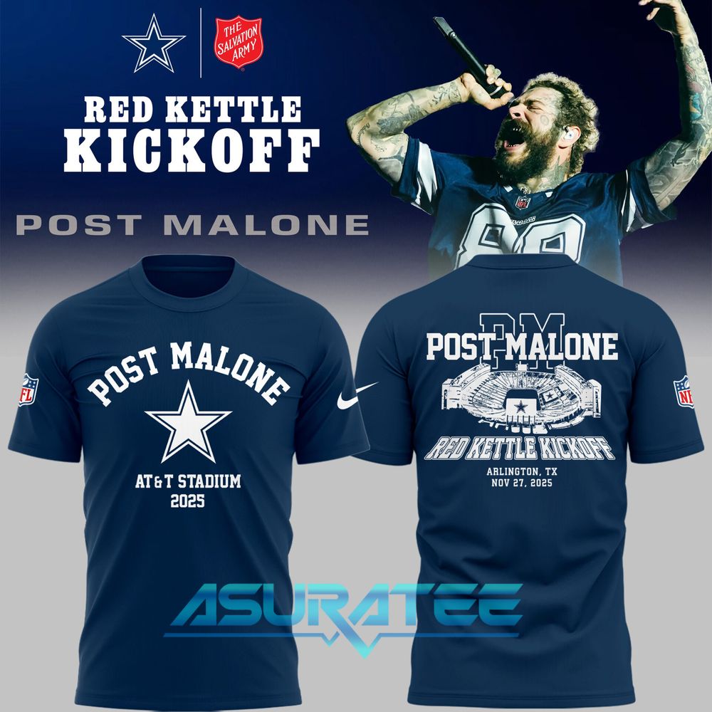 Dallas Cowboys x Post Malone Red Kettle Kickoff 25 Shirt
