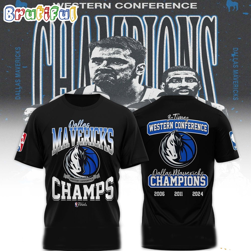 Dallas Mavericks 2024 Western Conference Champions 3D T Shirt