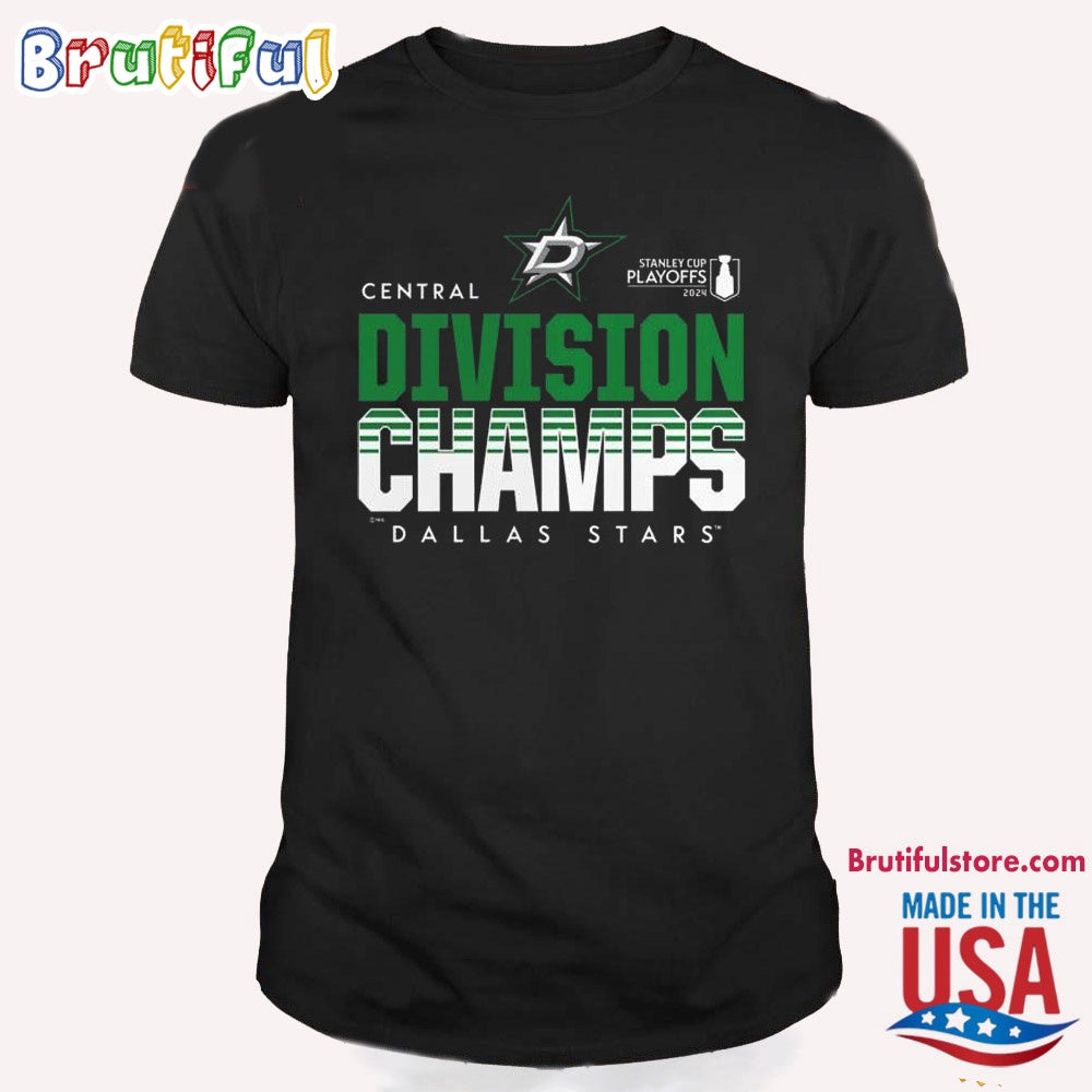 Dallas Stars 2024 Central Division Champions Stanley Cup Playoffs T Shirt