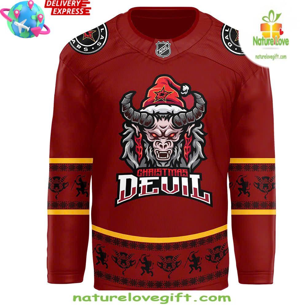 Dallas Stars Krampus Christmas Hockey Jersey Holiday Gift